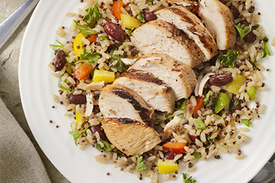 Foods for runners - chicken with quinoa